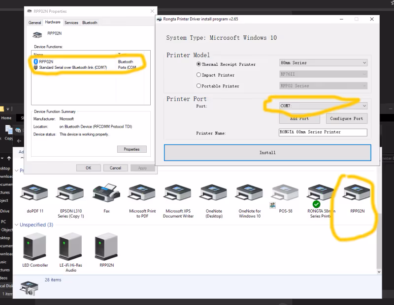 Download Driver RPP02N: Printer Bluetooth 58mm untuk Windows