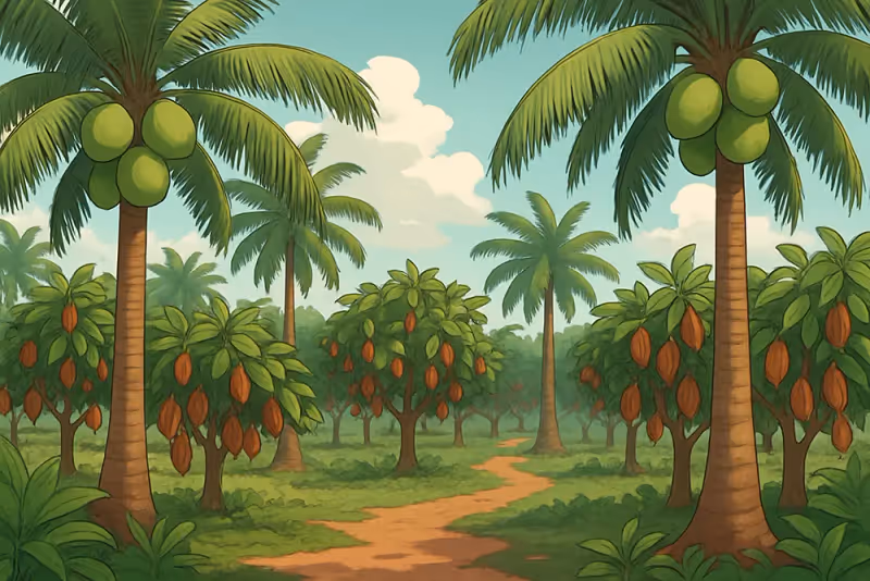 Panduan Menanam Kelapa Dalam untuk Naungan Kakao